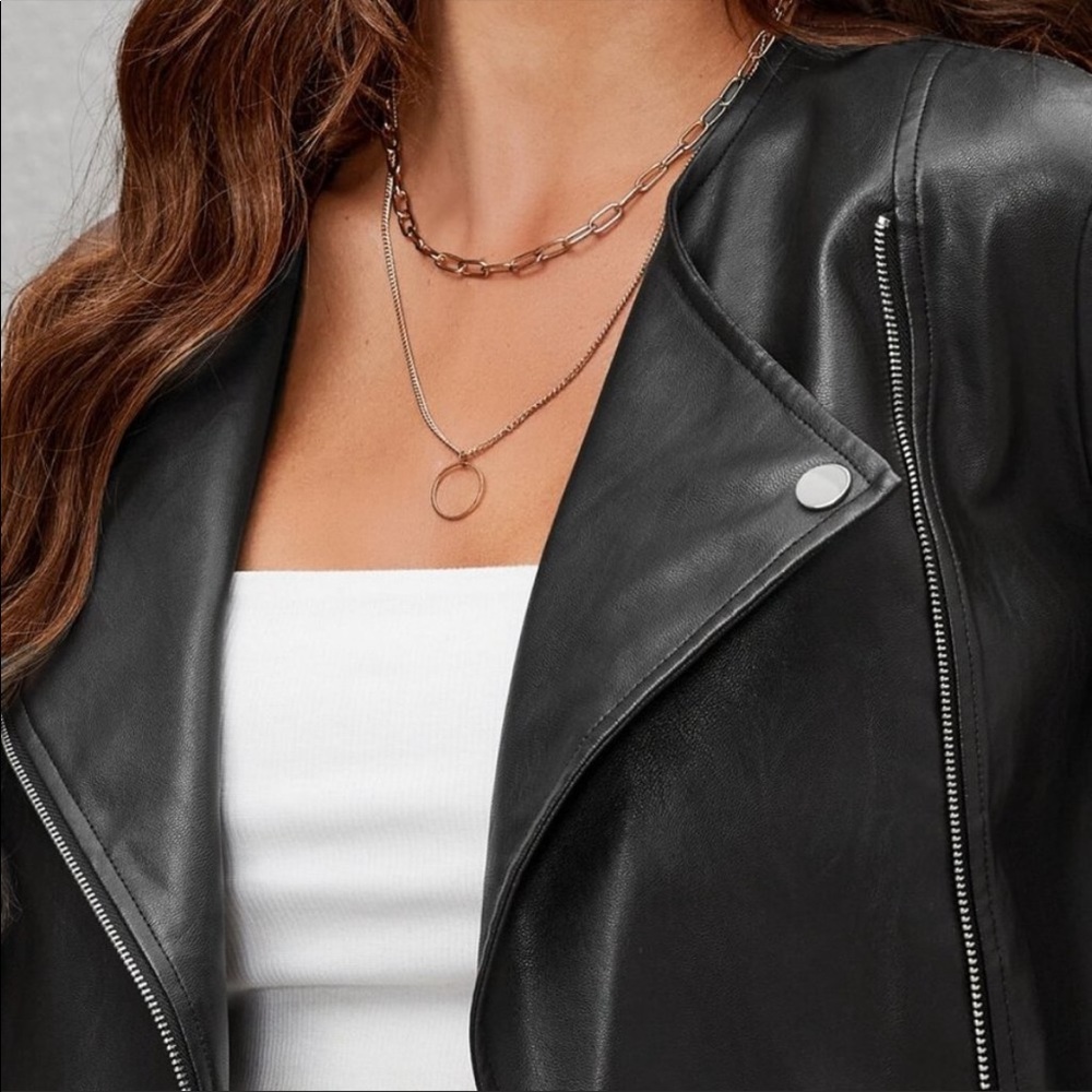 NWT chic moto jacket multiple sizes - Picture 3 of 5